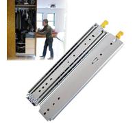 CTREVL Glissiere pour Tiroir Charge Lourde avec Serrure Coulisse Tiroir Sortie Totale Montage Latéral pour Tiroirs Armoires Boîtes à Outils et Rails de Tiroirs de Véhicules Récréatifs(147cm/58in)