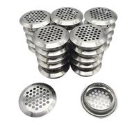 CTRICALVER 27 pièces 35mm Grille de Ventilation INOX Maille Ronde Respiration |pour Cuisine Meubles bouche aération inox |pour armoire placard Air évacué Grille d'évacuation Ventilation
