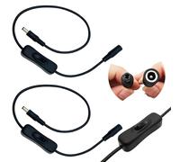 CTRICALVER 2pièces Câble Alimentation avec Interrupteur, DC Power Inline Cable 5,5x2,5 mm, adapté aux barres lumineuses, aux lampes de table et autres connecteurs d'alimentation CC