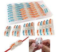 CTRICALVER SPL-1 Connecteur Electrique, Connecteur à Ecrou à levier Connecteurs | Connecteurs de fils compacts (13 pcs Bleu+13 pcsRouge)