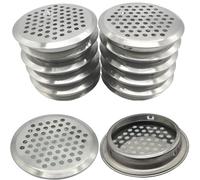 CTRICALVER12 pièces 53mm Grille de Ventilation INOX Maille Ronde Respiration |pour Cuisine Meubles bouche aération inox |pour armoire placard Air évacué Grille d'évacuation Ventilation