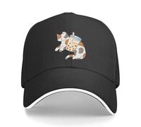 CTRLTSXUS Calico avec Bubble Tea, Casquette de Baseball, fête en Mousse à la Mode, Chapeau Derby, Casquettes personnalisées, Chapeaux de Fille, Hommes