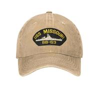 CTRLTSXUS Casquette de Baseball Vintage USS Missouri BB-63 Hommes Casquette Snapback lavée délavée Cuirassée Navire de Guerre Navire Navire extérieur Casquettes réglables d’extérieur