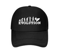CTRLTSXUS « Étapes d’évolution » - Graphisme Humoristique, progrès Humain vers Le Surf pour Un Style de Vie Amusant, Casquette de Baseball en Maille