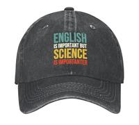 CTRLTSXUS L’Anglais est Important mais la Science est Plus Importante Casquette de Baseball Casquette de Golf Casquette d’Alpinisme Icône Casquette Hommes Casquettes Femmes
