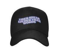 CTRLTSXUS Les ambiances parlent Plus Fort Que Les Mots Casquette de Baseball Positive Casquette de Golf Casquette de randonnée Hood Casquette Grand Format pour Hommes Casquettes pour Hommes Femmes