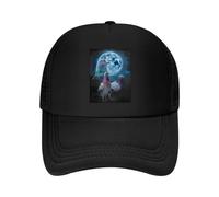 CTRLTSXUS Moon Pigeons Nature - Thème Graphique, Art Nocturne Casquette de Baseball en Maille
