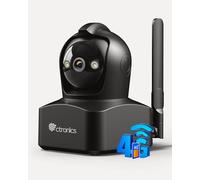 Ctronics 2.5k 4G Caméra Interieur avec Carte SIM, Suivi Auto, 20m Vision Nocturne Couleur, PTZ 360° PC et Appli, 8 Positions, NVR/NAS, Détection Humaine, Cloud/128GB TF