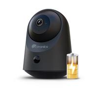 Ctronics 2K 3MP Caméra Surveillance Intérieure sans Fil Batterie, Vision Nocturne Infrarouge 20 m, App/PC, 128Go/Cloud, Détection PIR, 360° PTZ, Audio Bidirectionnel, 2,4GHz WiFi