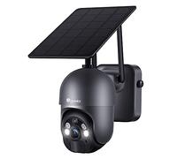 Ctronics 2K 3MP Caméra Surveillance Solaire WiFi Extérieure avec Panneau Solaire, Caméra IP sans Fil sur Batterie Détection PIR Vision Nocturne Colorée Audio Bidirectionnel Cloud/PC/IP66