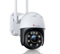 Ctronics 3G/4G LTE Caméra Surveillance Extérieure IP Caméra Carte SIM Vision Nocturne Couleur 20M 355° 90° PTZ Suivi Automatique Détection Humaine Audio Bidirectionnel Slot Carte SD (Blanc)