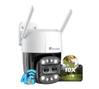 Ctronics 3G/4G LTE Double Objectif Caméra de Surveillance Extérieure et Zoom Hybride 10X, Caméra PTZ 1080P, Détection Humain/Véhicule, Suivi Auto, Vision Nocturne Couleur, Audio Bidirectionnel