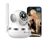 Ctronics 4G Caméra Surveillance Intérieure, Suivi Automatique, 8 Positions Prédéfinies, Vision Nocturne Couleur 20m, App & PC, FTP/Cloud, 360° PTZ SIM Camera, Murale ou Plafond, Audio Bidirectionnel