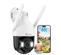 Ctronics 4K 5X Zoom Optique Caméra de Surveillance Exterieur WiFi, Metal PTZ Camera WiFi 2.4/5GHz, Détection Humain/Véhicule/Animaux/Auto Suivi, 50M Vision Nocturne Couleur, TF 256Go/Cloud/PC, IP66
