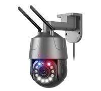 Ctronics 4K 8MP 30X 3D Zoom Optique Caméra Surveillance WiFi Extérieure, Suivi/Cruise/Zoom Auto, Détection Humaine/Véhicule/Animal, Nuit Vision 150M, R&B Lumières Alerte, 2,4/5Ghz WiFi, Cloud, Métal