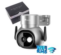 Ctronics 4K 8MP Caméra Surveillance PTZ WiFi 2,4/5Ghz ，Détection Humaine/Animaux/Véhicule et Suivi Auto，Vision Nocturne Couleur 30M