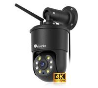 Ctronics 4K Caméra Surveillance WiFi Extérieure, Suivi Automatique, 30m Vision Nocturne Couleur, PC/App,NVR/FTP, 5/2.4Ghz WiFi, Détection Humaine/Véhicule/Animal, 256GB SD/Cloud [Tout-Métal]