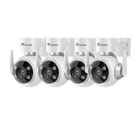Ctronics 4PCS Caméra Surveillance WiFi Exterieure, PTZ Caméra IP WiFi avec Suivi Auto Détection Humaine, 30M Vision Nocturne Couleur 1080P, Audio Bidirectionnel, 3 Méthodes d'Installation, IP66 (4)