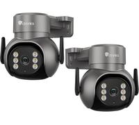 Ctronics Caméra de Surveillance Extérieure Set, Suivi Automatique, Vision Nocturne en Couleur à 30m, Détection Humaine, Surveillance à Distance Via PC, Enregistrement 24/7 Via FTP/NVR/NAS