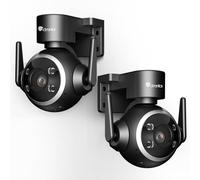 Ctronics Caméra de Surveillance WiFi Extérieure avec Suivi Automatique, 2K 3MP, 8 Positions Prédéfinies, Vision Nocturne Couleur 30 m, Spot LED & Sirène, Accès PC/Mobile, FTP/NAS/Cloud, Mur/Plafond