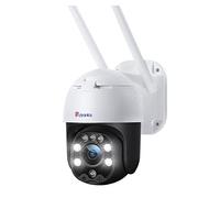 Ctronics Caméra de Surveillance WiFi Extérieure Caméra IP 1080P Détection de Mouvements Humaine Suivi Automatique 355° 90° Audio Bidirectionnel Etanche IP66 Vision Nocturne en Couleur (Blanc)