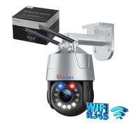 Ctronics Caméra Surveillance WiFi 5MP PTZ Extérieure - 30X Zoom Optique, Vision Nocturne Couleur 50m, Détection Humaine, Suivi Auto