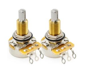 CTS 450 A500K Potentiomètres Longue Split Shaft 3/4 Pouce 10% Audio Taper pour Guitare électrique Basse(Lot de 2)
