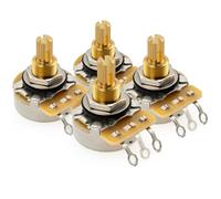 CTS 450G A500K Potentiomètre Laiton Standard Split Shaft 3/8 Pouce 10% Audio Taper pour Guitare électrique Basse(Lot de 4)