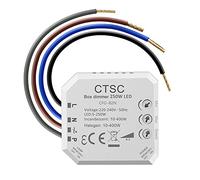 CTSC Gradateur de bord de fuite - Variateur d'intensité encastré - gradateur pour LED - silencieux, gradateur adapté aux LED dimmables, lampe halogène （B2N)