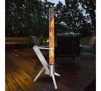 CTSC Kit Pellet Torch avec Tube en Verrea, Cheminée de Jardin, Fonctionne aux granulés, Flamme jusqu'à 1m, ajoute de la lumière et de l'ambiance pour Porche, terrasse, Jardin et arrière-Cour