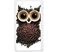 CTSLR Coque rigide pour iPod Touch 4 4G 4ème génération Motif hibou vintage Noir/blanc