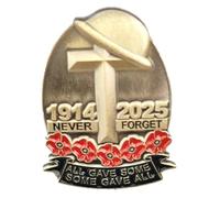 CTTK Pin's coquelicot 1914 2024 pour 100e anniversaire de mariage 2024 - Broche pour le jour du Souvenir - Cadeaux - Cadeaux, Zinc