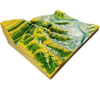 CTTQIBUIN Modèle de Carte topographique de Contour, modèle tectonique des plaques 3D, kit de démonstration de Reconnaissance de Lignes de Contour et de Relief, Aide pédagogique topographique(Big)