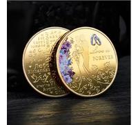 CTTSDHIPE Pièce Commémorative l'amour Est Éternel Pièce Porte-Bonheur Pièces De Collection Plaqué Or Pièce De Défi Amoureux Romantiques Mariage Souvenirs Cadeau