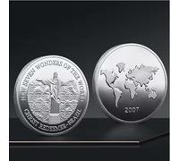 CTTSDHIPE Pièce Commémorative Sept Merveilles du Monde Pièce De Collection Pièce De Défi Plaquée Argent Grands Bâtiments Pièces Souvenirs