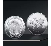 CTTSDHIPE Pièce Commémorative Sept Merveilles du Monde Pièce De Collection Pièce De Défi Plaquée Argent Grands Bâtiments Pièces Souvenirs