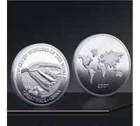 CTTSDHIPE Pièce Commémorative Sept Merveilles du Monde Pièce De Collection Pièce De Défi Plaquée Argent Grands Bâtiments Pièces Souvenirs