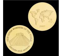 CTTSDHIPE Pièce Commémorative Sept Merveilles du Monde Pièce De Collection Plaqué Or Pièce Défi Grands Bâtiments Pièces Souvenirs