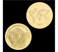 CTTSDHIPE Pièce Commémorative Sept Merveilles du Monde Pièce De Collection Plaqué Or Pièce Défi Grands Bâtiments Pièces Souvenirs