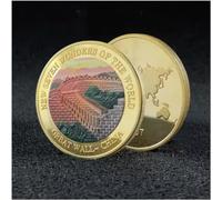 CTTSDHIPE Pièce Commémorative Sept Merveilles du Monde Pièce De Collection Plaqué Or Pièce Défi Grands Bâtiments Pièces Souvenirs