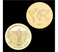 CTTSDHIPE Pièce Commémorative Sept Merveilles du Monde Pièce De Collection Plaqué Or Pièce Défi Grands Bâtiments Pièces Souvenirs