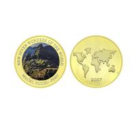 CTTSDHIPE Pièce Commémorative Sept Merveilles du Monde Pièce De Collection Plaquée Or Pièce De Défi Cadeau Souvenir pour Collection