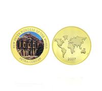 CTTSDHIPE Pièce Commémorative Sept Merveilles du Monde Pièce De Collection Plaquée Or Pièce De Défi Cadeau Souvenir pour Collection