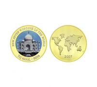 CTTSDHIPE Pièce Commémorative Sept Merveilles du Monde Pièce De Collection Plaquée Or Pièce De Défi Cadeau Souvenir pour Collection