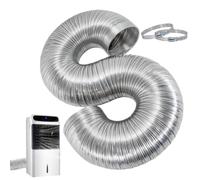 CTuyau D'évacuation De Sèche-linge,150 Cm Flexible D'évacuation Pour Ventilateur De Gaine,avec Colliers Flexible Isolé De Remplacement,pour Maison Appartement Dortoir Cuisine Chambre Salle De