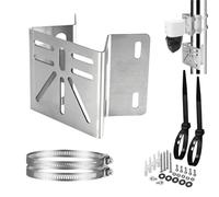 CTXSumTec Support d'angle en acier inoxydable pour SoloCam S340 | Support mural extérieur antirouille pour caméras de sécurité PTZ et solaires | Angle de 90° pour une utilisation en intérieur