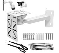 CTXSumTec Support de montage sur poteau + adaptateur en forme de L pour caméras dôme de sécurité - Ajustement universel (poteaux de 2,5 à 20 cm), capacité de 10 kg, aluminium robuste, intérieur