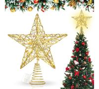 Ctxtqtdt Etoile Sapin de Noel Lumineuse, Cimier de Sapin de Noël, pour Décoration De La Maison (A)