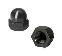 Ctyjia 25 Pièces Protection Cache pour Écrous, M6 Capuchon de Boulon d'écrou, Cache-Boulons en Plastique, Écrou Borgne, Noir