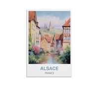 CTZIKWW Poster de voyage vintage Alsace France 20 x 30 cm
